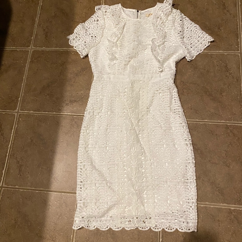 Just Me - LARGE white eyelet dress